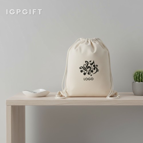 純棉織物抽繩包