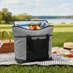 大容量保冰袋-黑白棋盤