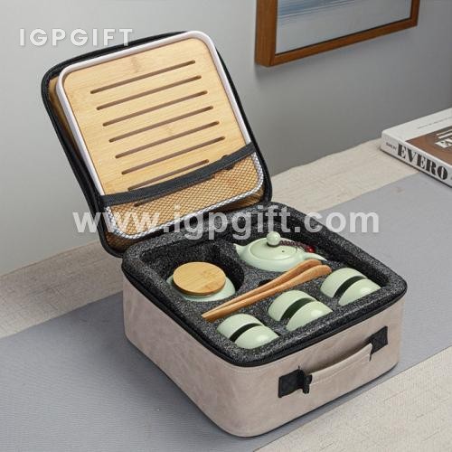 陶瓷收納旅行茶具套裝