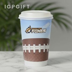 全彩足球 insulated 紙杯 - 16 oz.