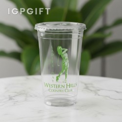 透明軟塑杯配蓋 - 32 盎司