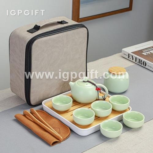 陶瓷收納旅行茶具套裝