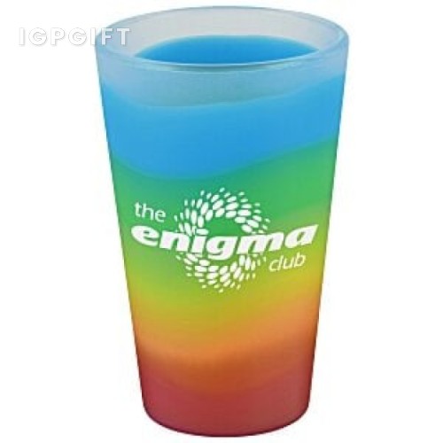 多彩矽膠啤酒杯 - 16盎司
