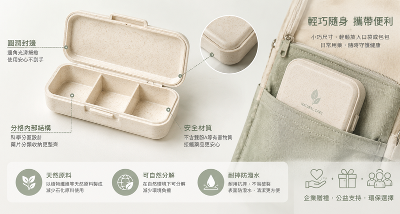 環保藥盒禮品新趨勢，可降解與竹木質感設計