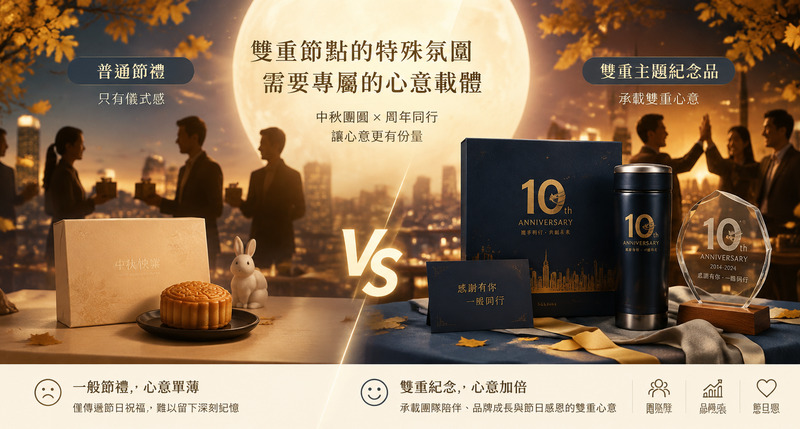 中秋遇上企業周年慶 紀念品承載雙重美好寓意